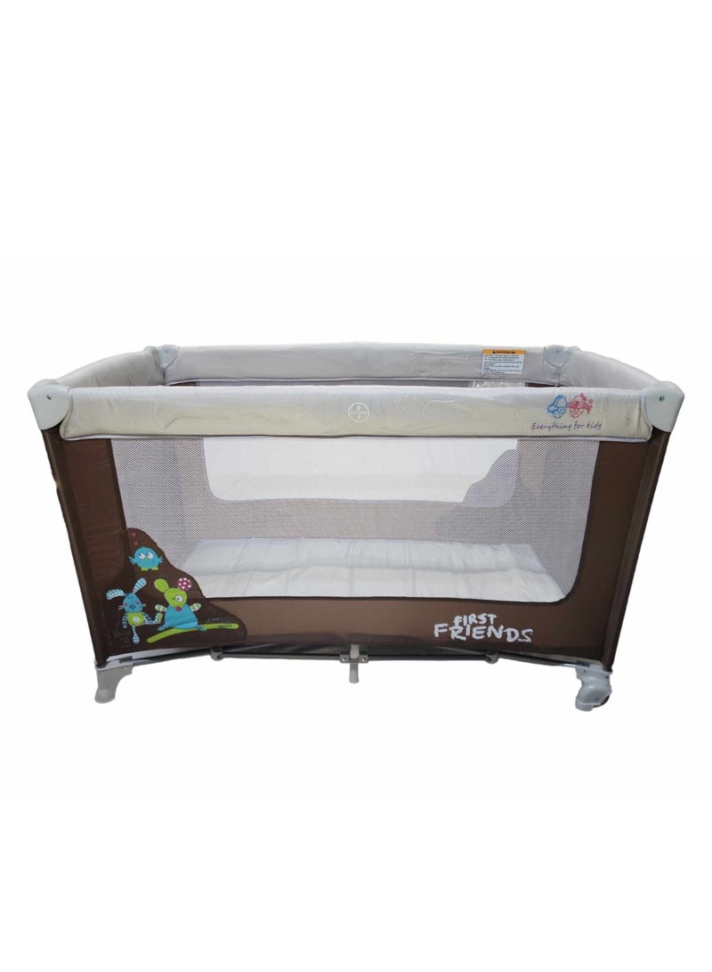 Everything For Kids Portable Baby Bed Travel Cot And Playpen - Quick Foldable with Carrying Bag 120x60cm - Image 1