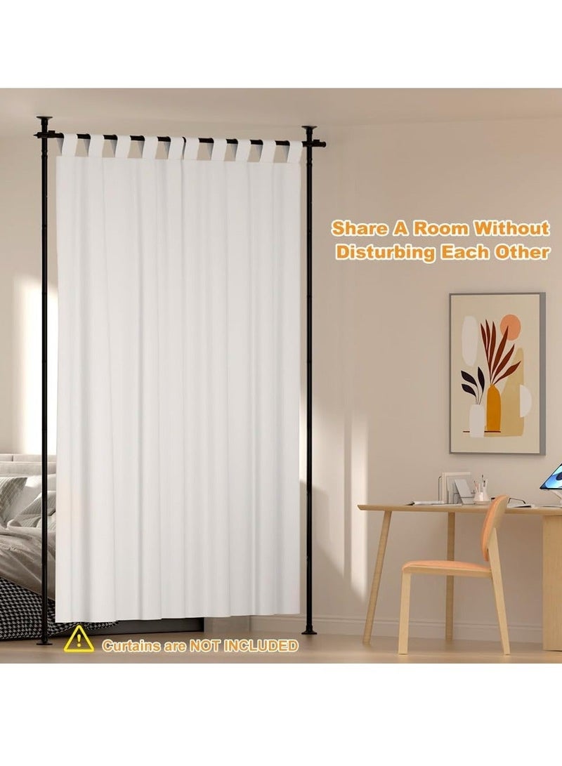 والالا فاصل غرفة قائم بذاته قابل للتعديل، قضبان ستائر بدون شد، قضبان فاصل حائط من الأرضية إلى السقف، قضبان فاصلة شديدة التحمل - Image 5