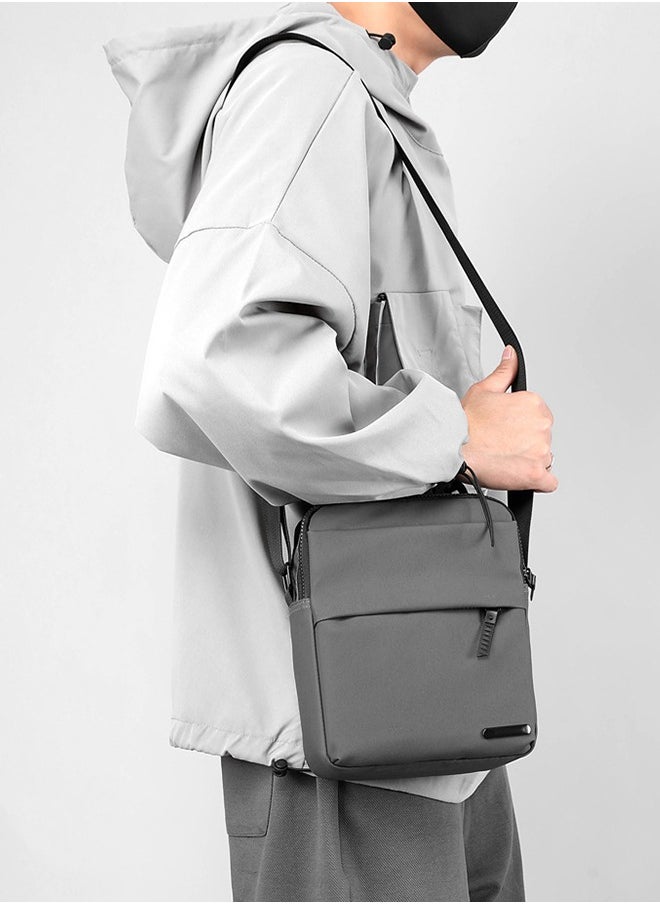 HOOPZOZA Sling Crossbody Bag 1PCS Man Shoulder Bag Small Shoulder Backpack for Men Chest Bags Multipurpose Cross Body with Detachable Strap Casual Daypack for Business Travel Cycling Hiking Purse Bag Black  - Image 3