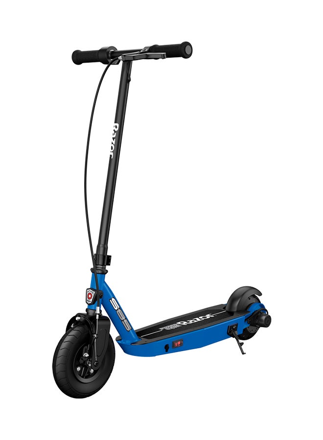 ريزر سكوتر كهربائي Razor Power core S85، سرعة تصل إلى 16 كم/ساعة، بطارية قابلة لإعادة الشحن 12 فولت، إطار أمامي هوائي مقاس 8 بوصات، فرامل خلفية، إطار فولاذي خفيف الوزن - أزرق - Image 1