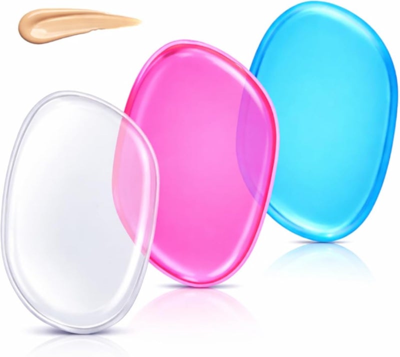 إسفنجة مكياج سيليكون من زوزي - أداة ناعمة لتطبيق كريم الأساس والبودرة والكونسيلر، أداة تجميل ناعمة، متعددة الألوان