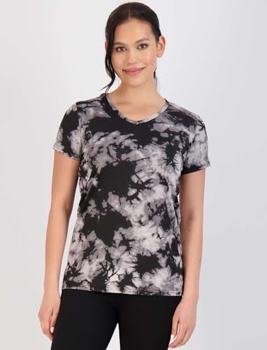 REALESSENTIALS Real Essentials 5 Pack: Women's Dry Fit Short Sleeve V Neck Workout Top - Fitness Pilates Gym Athletic Yoga T-Shirt (Plus Available), Set 16, M - Image 4