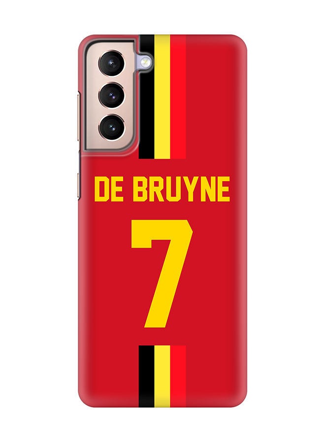 Stylizedd Slim Cover for Samsung Galaxy S21 Plus 5G Case Snap Classic Series Mobile Cover Hard PC Shield Matte Finish Print -Belgium-Player-De Bruyne - Image 1