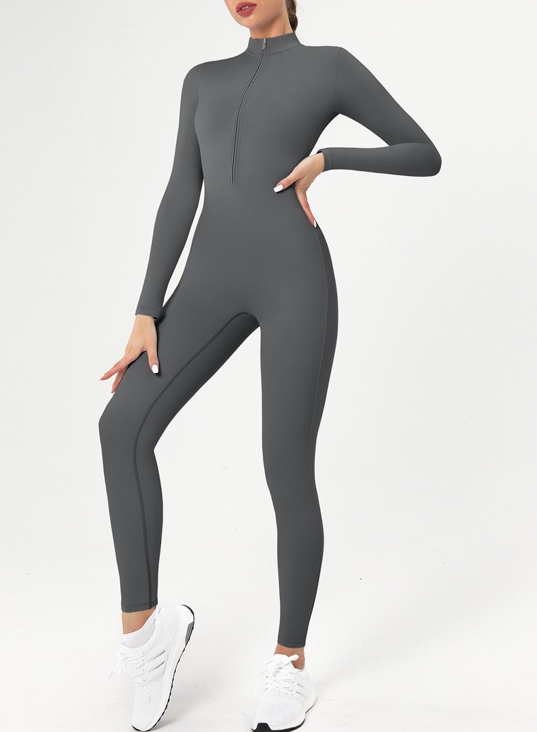 general Zipper Longsleeve Sport Jumpsuits Women  - Image 2
