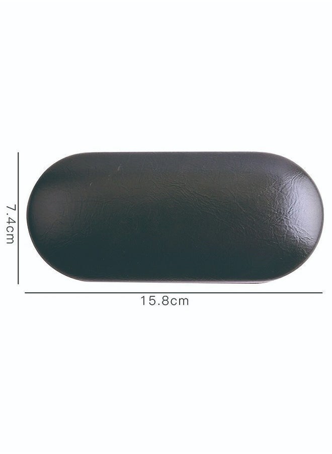 Generic - 2 in 1 Double Sided Portable Contact Lens Case and Glasses Case, Dual Use Design with Built in Mirror, Tweezer and Contact Lens Solution Bottle Included, Leather Leak Proof Box - Image 1