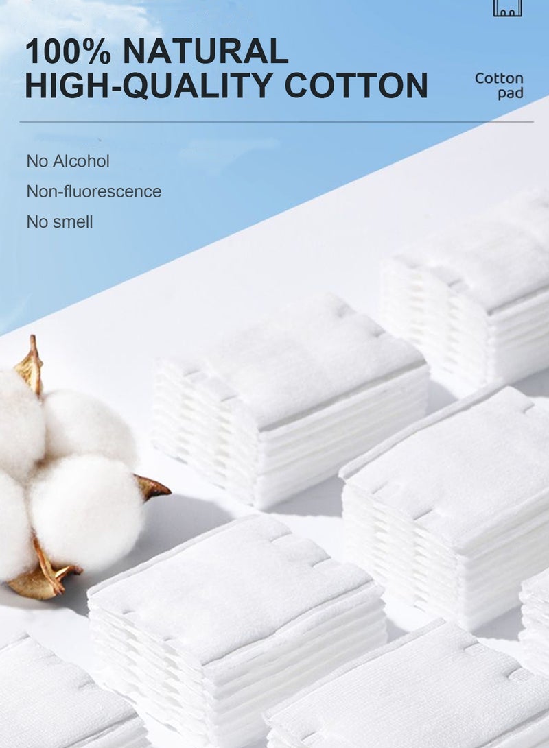 روعة 180 عدد لوسائد ماكياج القابلة للتصرف منصات منخفضة الحساسية خالية من الطفوف تنظيف ماكياج إزالة لوسائد القطن للوجه - Image 3
