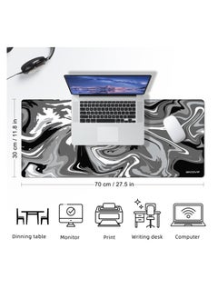 excovip Large Gaming Mouse Pad,Anti-Skid Mousepad Large Keyboard Mouse Pad Desk Mat with Stitched Edges (700x300mm,Grey&Black)  - Image 4