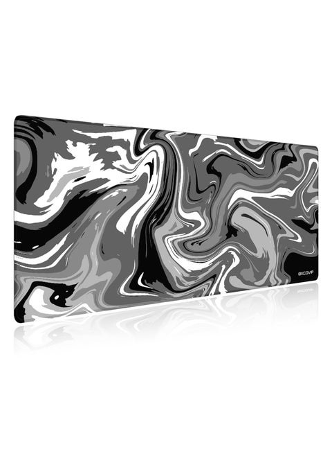 Large Gaming Mouse Pad,Anti-Skid Mousepad Large Keyboard Mouse Pad Desk Mat with Stitched Edges (700x300mm,Grey&Black)