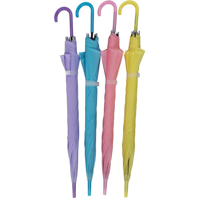Transparent umbrella wholesale disposable plastic umbrella women high sense transparent umbrella umbrella manufacturers long handle umbrella Frosted Blend (Color Blend) 