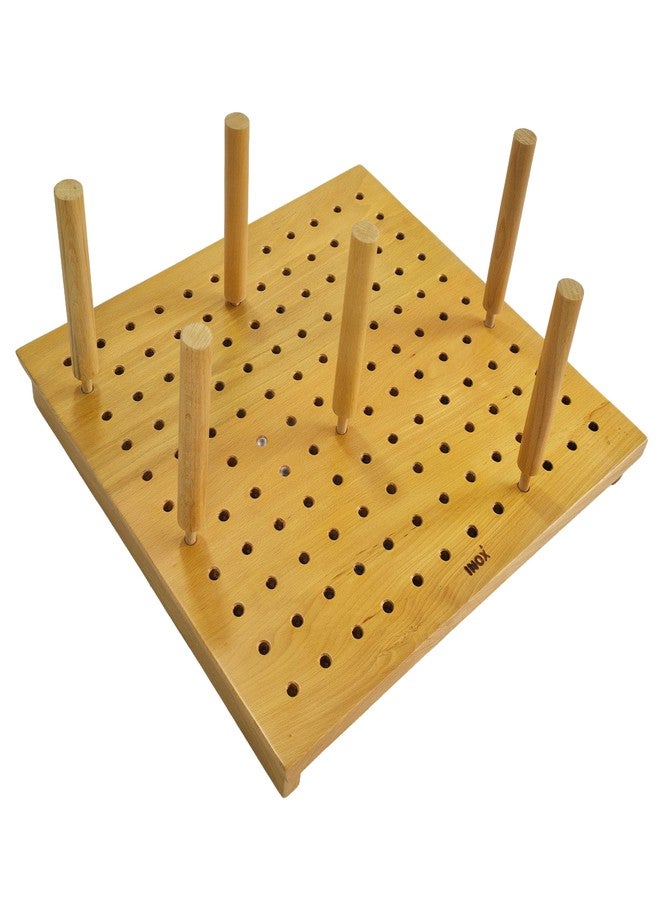 INOX Wooden Plate/Pot Holder with Rod Separator (600mm) Shelf Organizer Kitchen Dish Plate Drying Rack, Drawer Organizer - Image 5