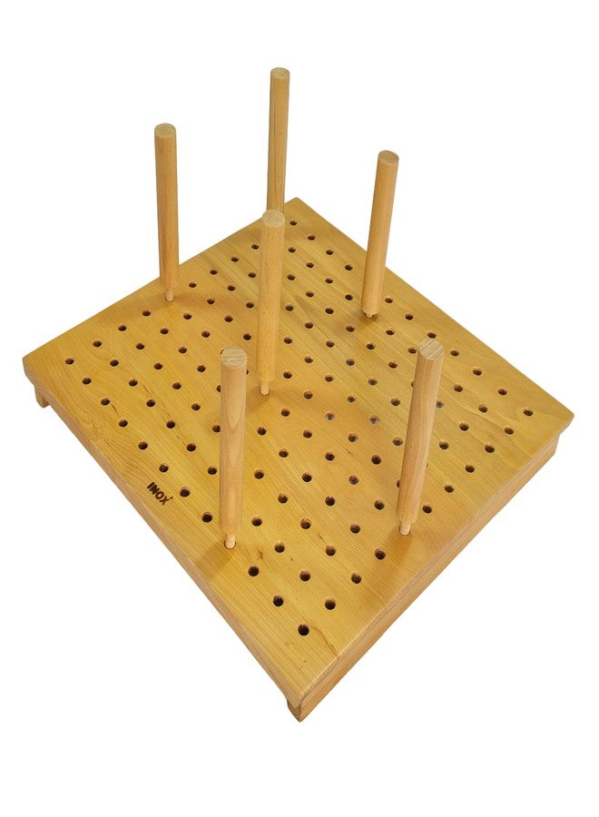 INOX Wooden Plate/Pot Holder with Rod Separator (600mm) Shelf Organizer Kitchen Dish Plate Drying Rack, Drawer Organizer - Image 4