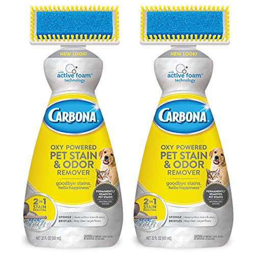 Carbona Oxy-Powered Pet Stain & Odor Remover w/ Active Foam Technology | 22 Fl Oz, 2 Pack - Image 1