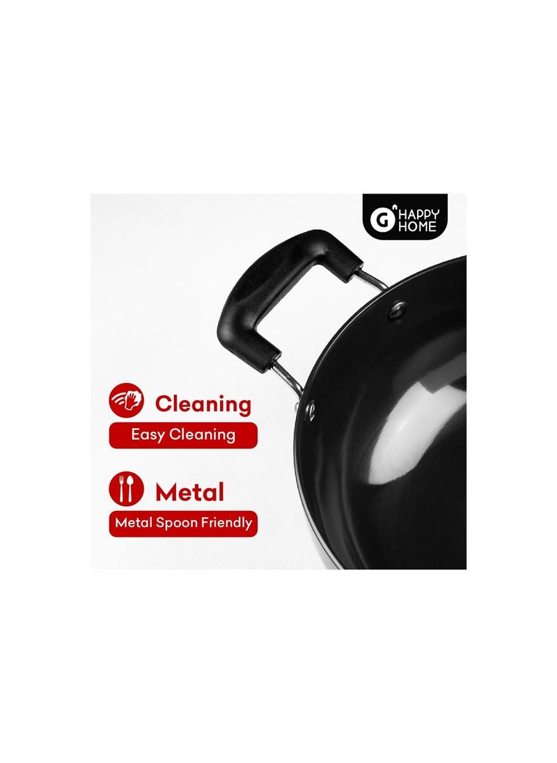 Happy Home - G Happy Home Deep Kadahi Hard Anodised 24cm - Image 1