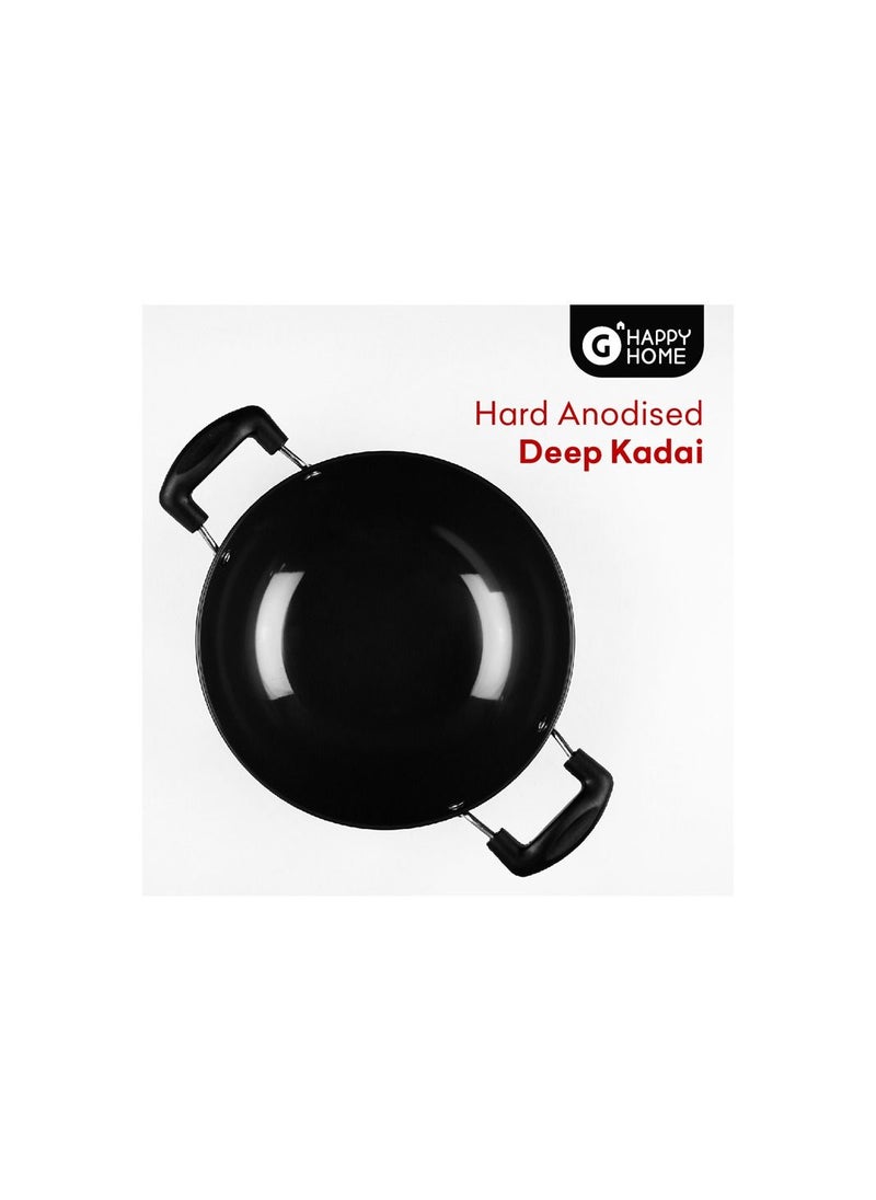 Happy Home - G Happy Home Deep Kadahi Hard Anodised 24cm - Image 1