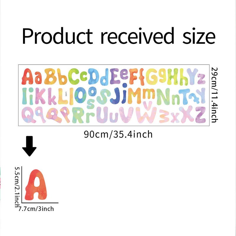 26 English Letters Preschool Children'S Room Kindergarten Home Decoration Wall Stickers Self-Adhesive - Image 1