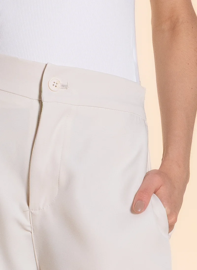 Shapes beige WIDE LEG TROUSERS for Women | Best Price UAE