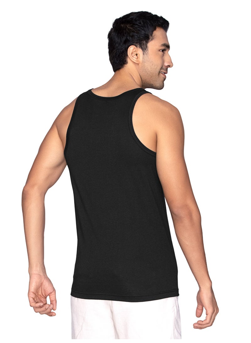 اكس واي اكس اكس XYXX صدرية رجالية سادة بقصّة عادية من القطن الممشط، عبوة من قطعتين - Image 3