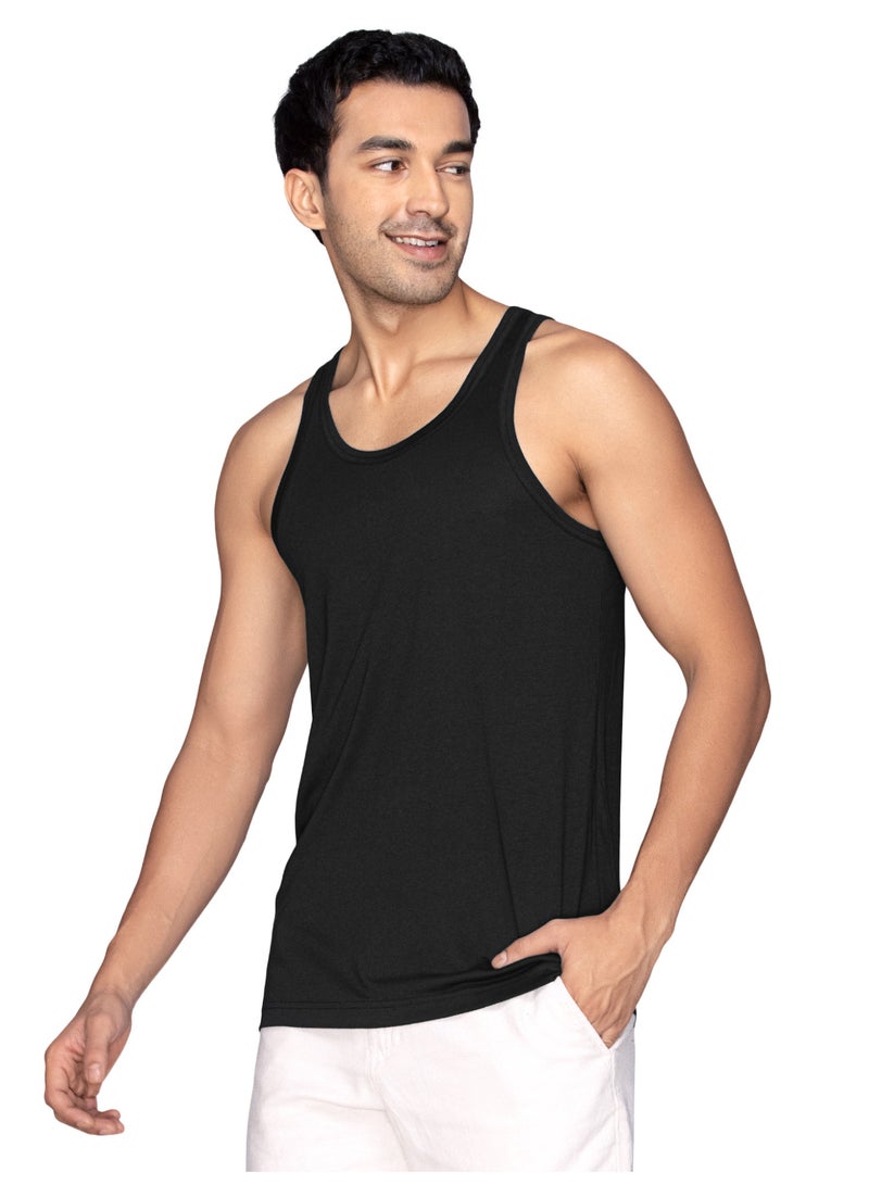 اكس واي اكس اكس XYXX صدرية رجالية سادة بقصّة عادية من القطن الممشط، عبوة من قطعتين - Image 5