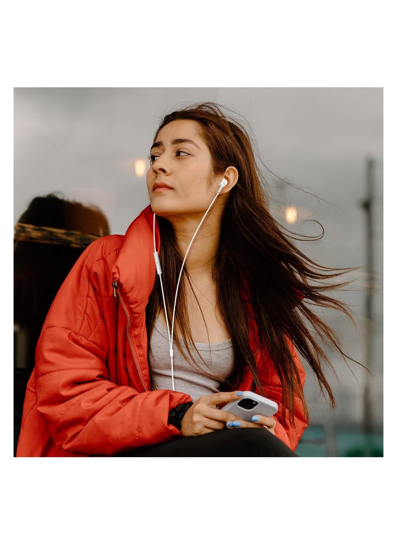 USB-C Wired Headphones for Galaxy S24/S23 Ultra, HiFi Stereo Type-C Earbuds with Microphone, Volume Control, Deep Bass Sound for iPhone 15 Pro Max, iPad, Android, and Google Pixel 8.