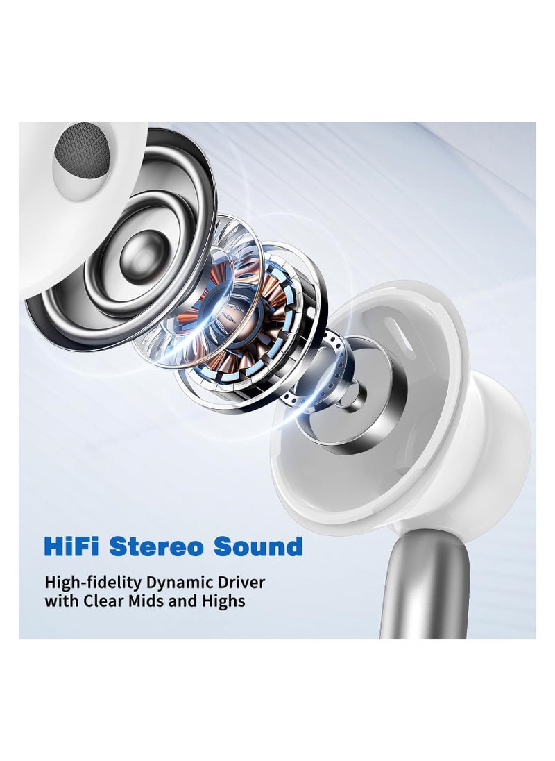 USB-C Wired Headphones for Galaxy S24/S23 Ultra, HiFi Stereo Type-C Earbuds with Microphone, Volume Control, Deep Bass Sound for iPhone 15 Pro Max, iPad, Android, and Google Pixel 8.