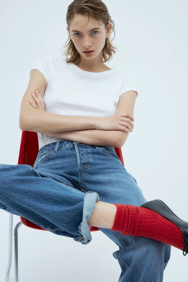 اتش اند ام جينز بقصّة مستقيمة