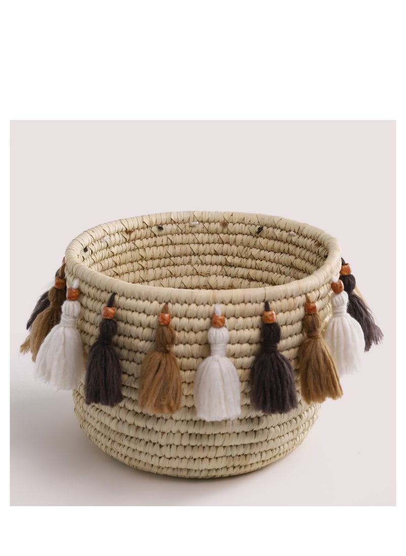 Bazaar Misr Wicker storage basket macrame  - Image 2