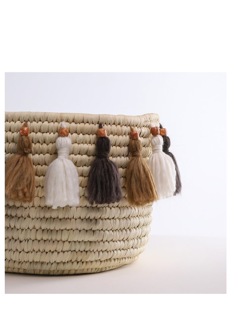 Bazaar Misr Wicker storage basket macrame  - Image 3