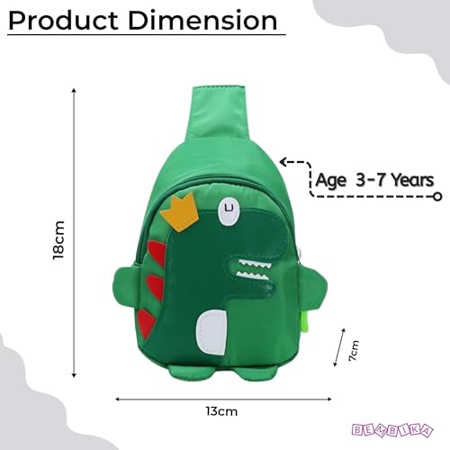 BEMBIKA Baby Shoulder Bag Stylish Cross Body Sling Bag, Small Daypack for Kids Boys & Girls -(1-7 Years | Green) - Image 3
