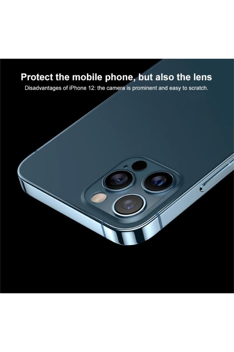 إيروريكس واقي عدسة زجاجي مقوى لهواتف آيفون 15، متوافق مع آيفون 15، 14، 13، 12، 16 برو ماكس، غطاء حماية كامل للعدسة - Image 2