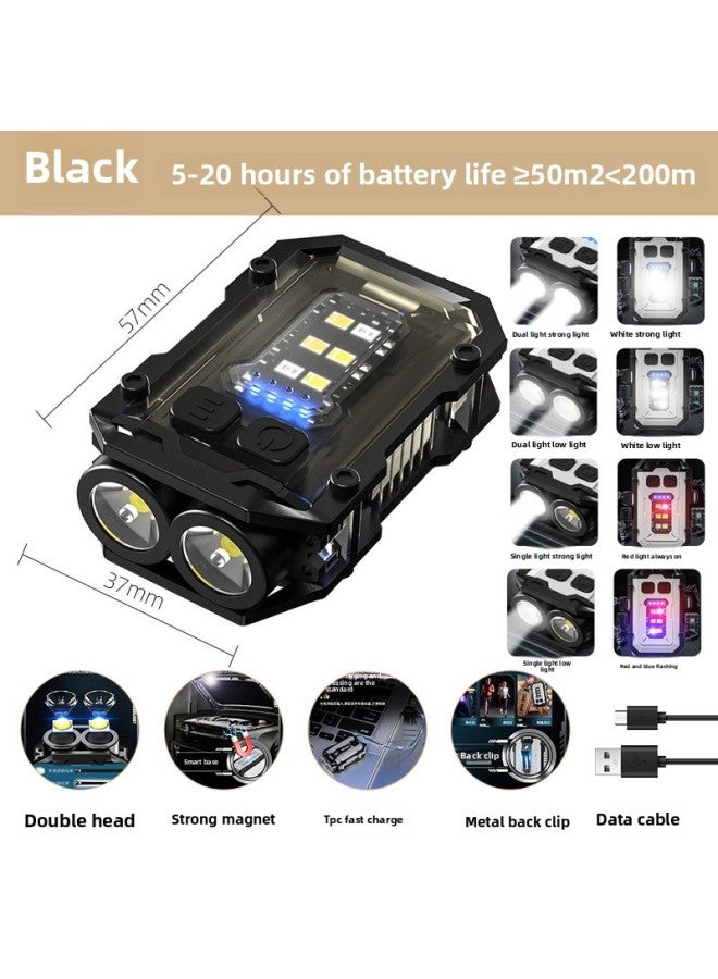 Cross-border Charging Portable USB Mini Keychain Light Highlight COB Gyro Camp Light Emergency Home Camping Light