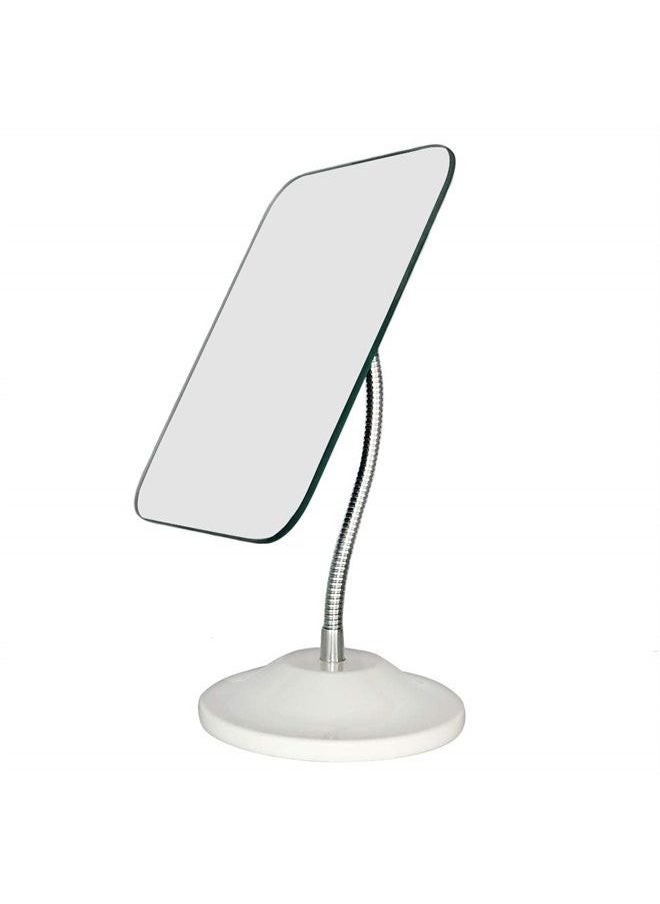 YEAKE - Adjustable Flexible Gooseneck Makeup Mirror,360°Rotation Folding Portable Desk Vanity Mirror with Stand Shower Shaving Cosmetic Mirror Square - Image 1