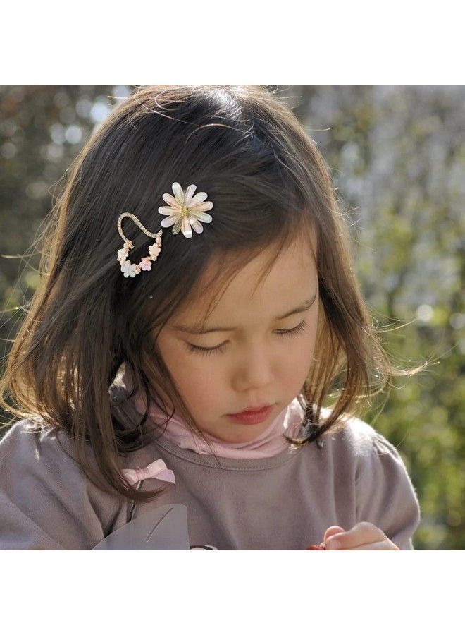 ANNACREATIONS 4 Piece Korean Style Pearl Flower Metal Hair Clips Plastic Pearl Barrettes Hairpin For Women & Girls(Multicolor) - Image 5