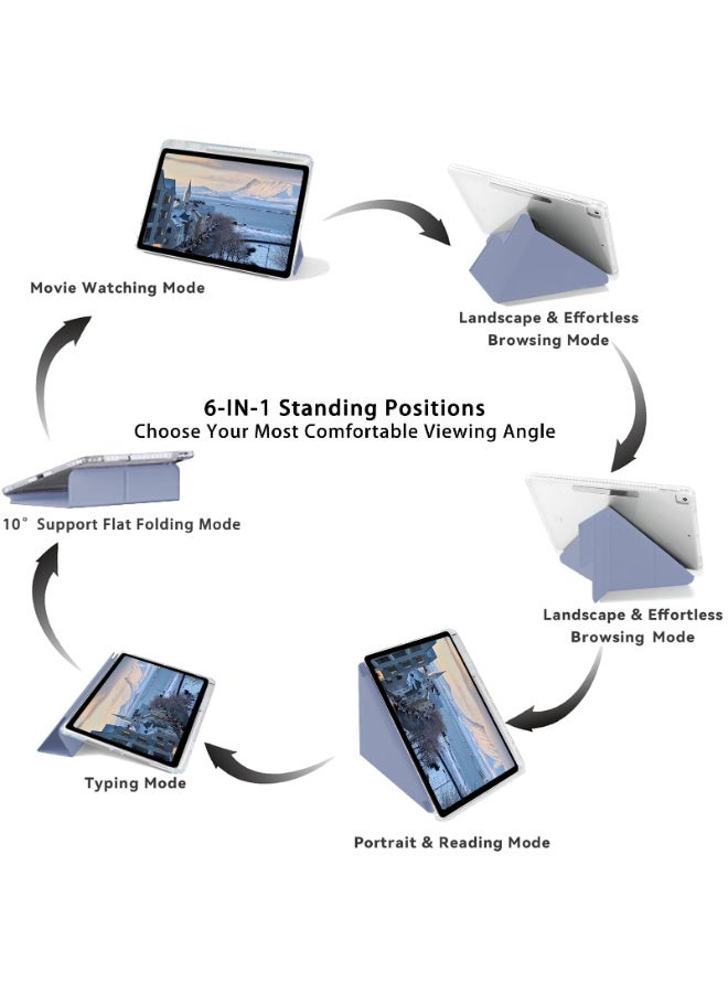 eGreen99 for HUAWEI MatePad 12X Case Cover, Triple Fold Y-shaped Design, Multi Angle, Leather Tablet Cover With Pen Slot, Automatic Wake-up/sleep，Purple - Image 3