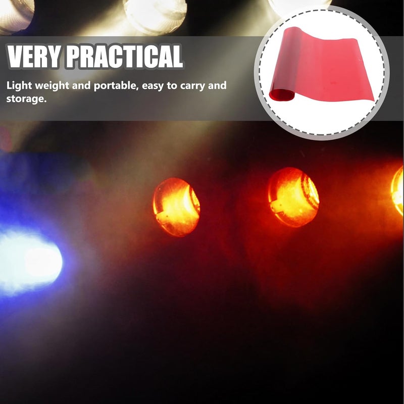 Sunset Ambience Lighting Gel Filter Film Sheet 30x100cm Red Colored Transparency Film for Photo Video Lighting Stage Studio - Image 5