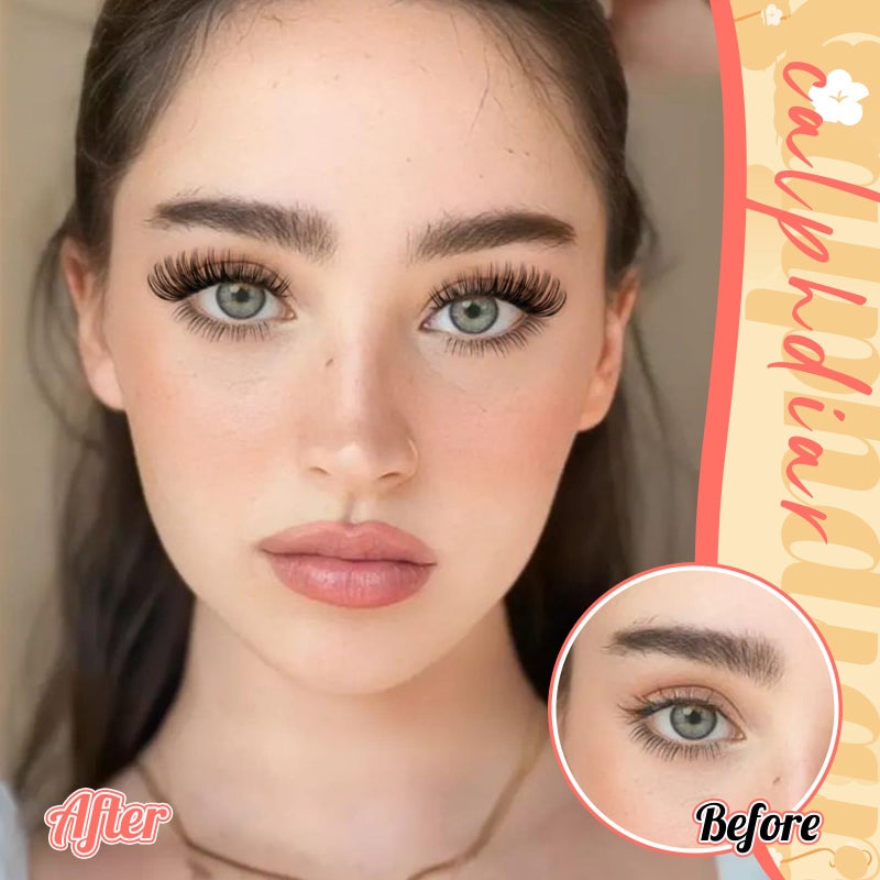 Calphdiar 40D Individual Lashes Natural Eyelash Clusters Wispy Lash Clusters 9-16mm Cluster Eyelash Extensions D-Curly Lashes Clusters 288pcs DIY Lash Extension for Beginners at Home - Image 3