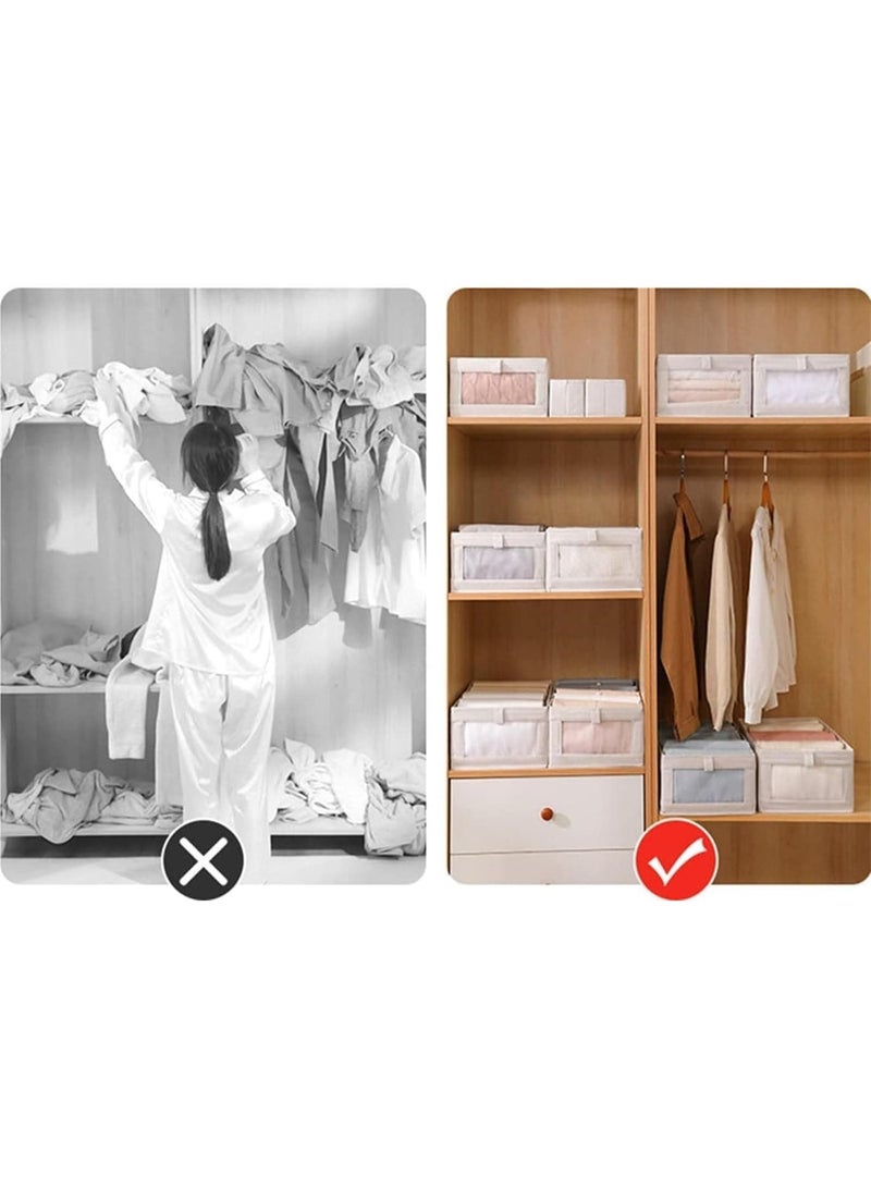 أنمي 4 حزمة خزانة الملابس المنظم ، درج المنظمون والتخزين ، طوي خزانة المنظم صناديق تخزين الحاويات لتنظيم الملابس ، الجينز ، اللعب ، كتاب. - Image 4