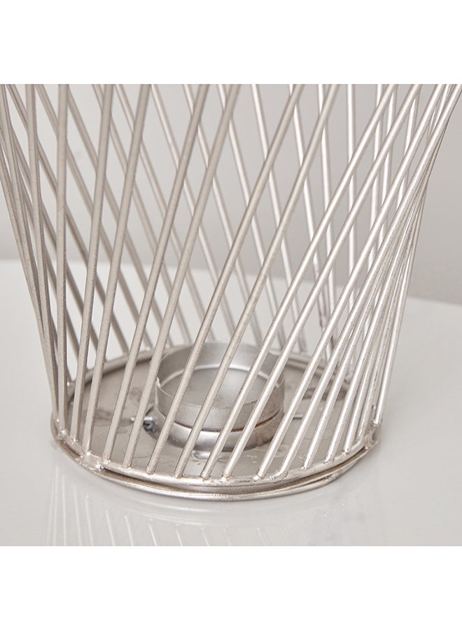 Home Box Helix Metal Ribbed Taper Lantern 15 x 31 x 15 cm  - Image 4