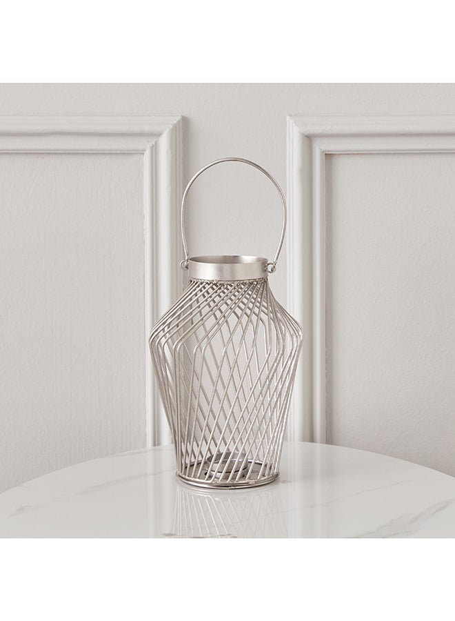 Home Box Helix Metal Ribbed Taper Lantern 15 x 31 x 15 cm  - Image 2
