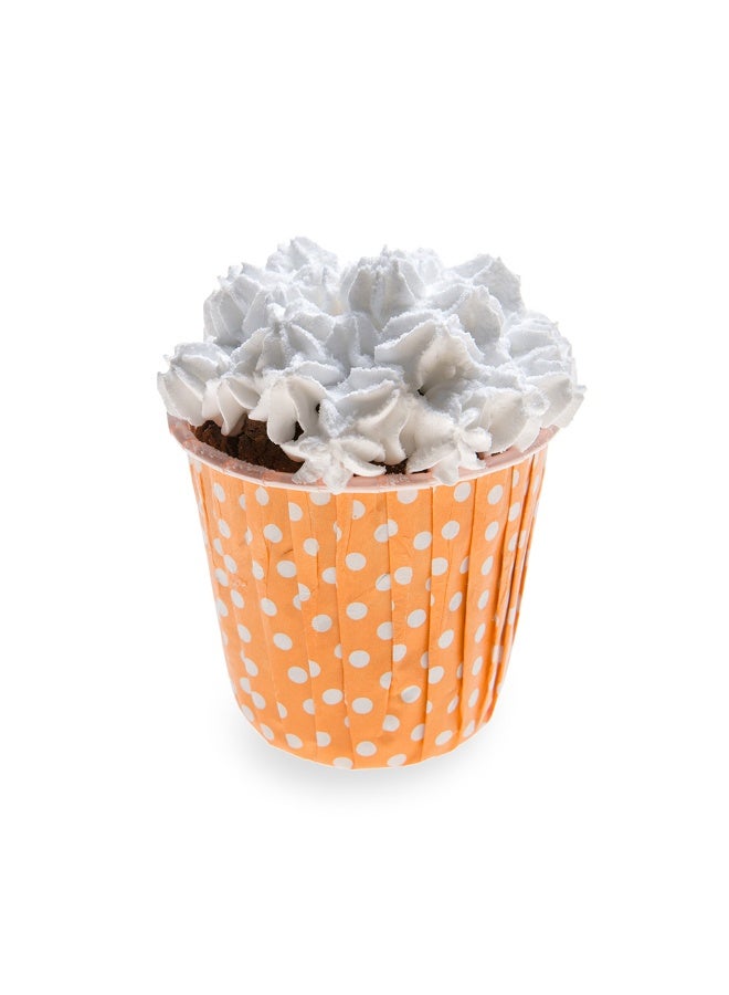 Restaurantware Panificio 3.5 Ounce Baking Cups, 200 Pleated Cupcake Liners - Oven-Ready, Freezable, Orange Paper Muffin Cases, Disposable, Polka-Dotted, For Wedding Parties, Baby Showers - Image 2