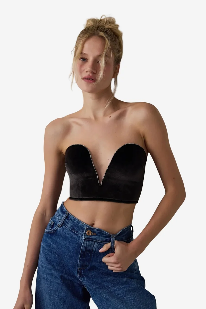Penti PENTI Deep V Velvet Bustier
