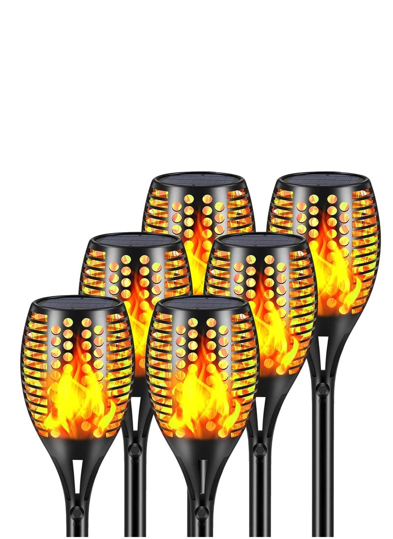 Generic Solar Lights Flickering Flames Torch Lights Outdoor Waterproof Landscape Decoration Lighting Dusk to Dawn Auto On Off Security Flame Lights for Yard Garden Pathway Driveway 6 Pack  - Image 1