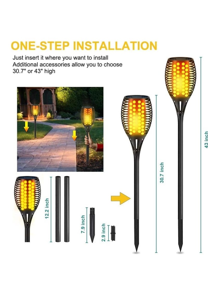 Generic Solar Lights Flickering Flames Torch Lights Outdoor Waterproof Landscape Decoration Lighting Dusk to Dawn Auto On Off Security Flame Lights for Yard Garden Pathway Driveway 6 Pack  - Image 2