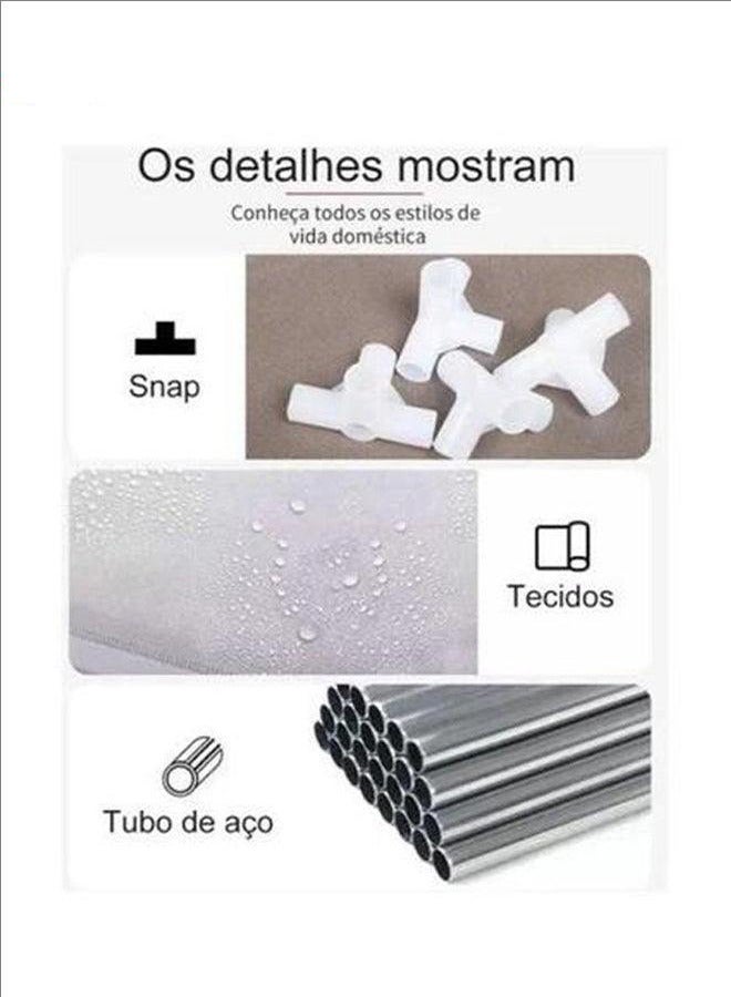 BLOOMING TIME 6-Layer Shoe Rack Organizer Portable Shoe Rack With Non-woven Fabric Cover Dustproof Clean And Tidy, Gray - Image 5