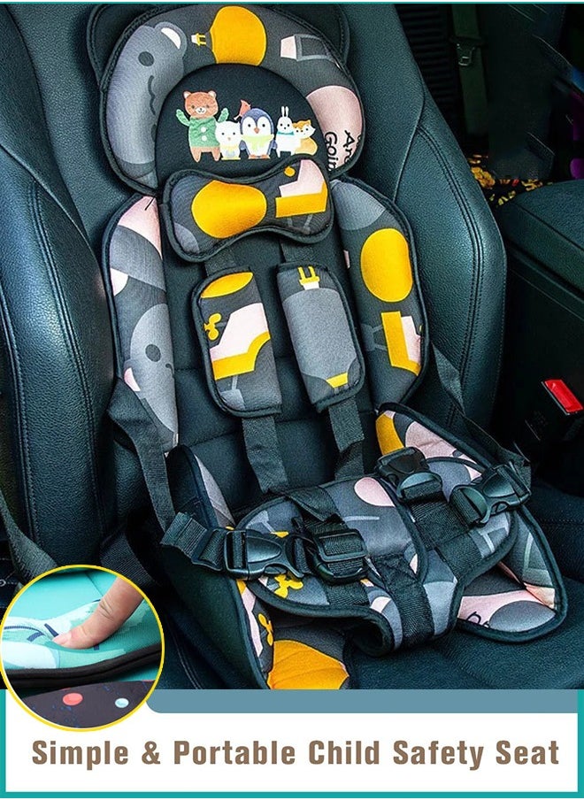 Generic Auto Child Safety Seat Simple Car Portable Seat Belt Car Seatbelt Protector for Kids 0-12 Foldable Car Seat Protection Travel Accessories  - Image 1