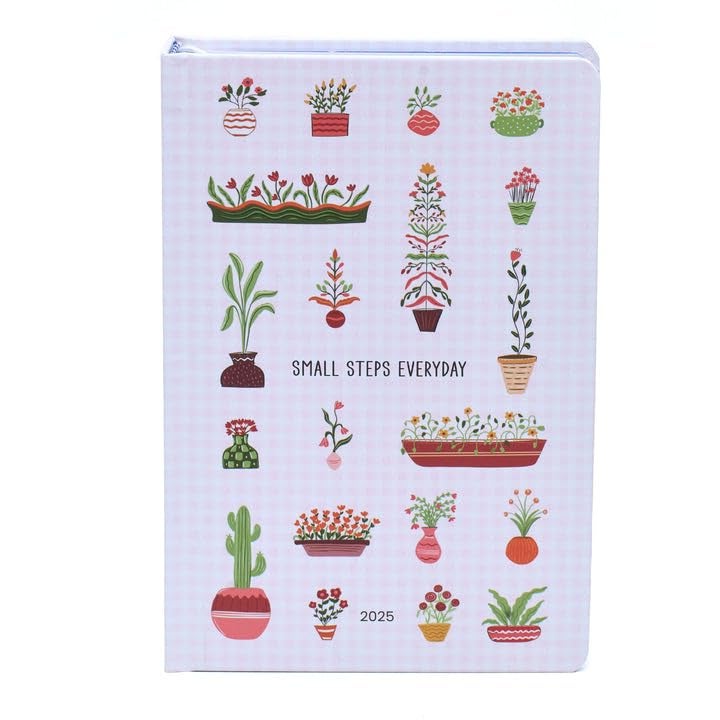 FACTOR NOTES 2025 Classic 12-Month Dated Planner: 100+ Stickers | Habit Tracker | Inspirational Quotes | Sleep & Mood Trackers | Vision Board | 3 Bookmarks | Inner Pocket (Small Steps Everyday) - Image 1
