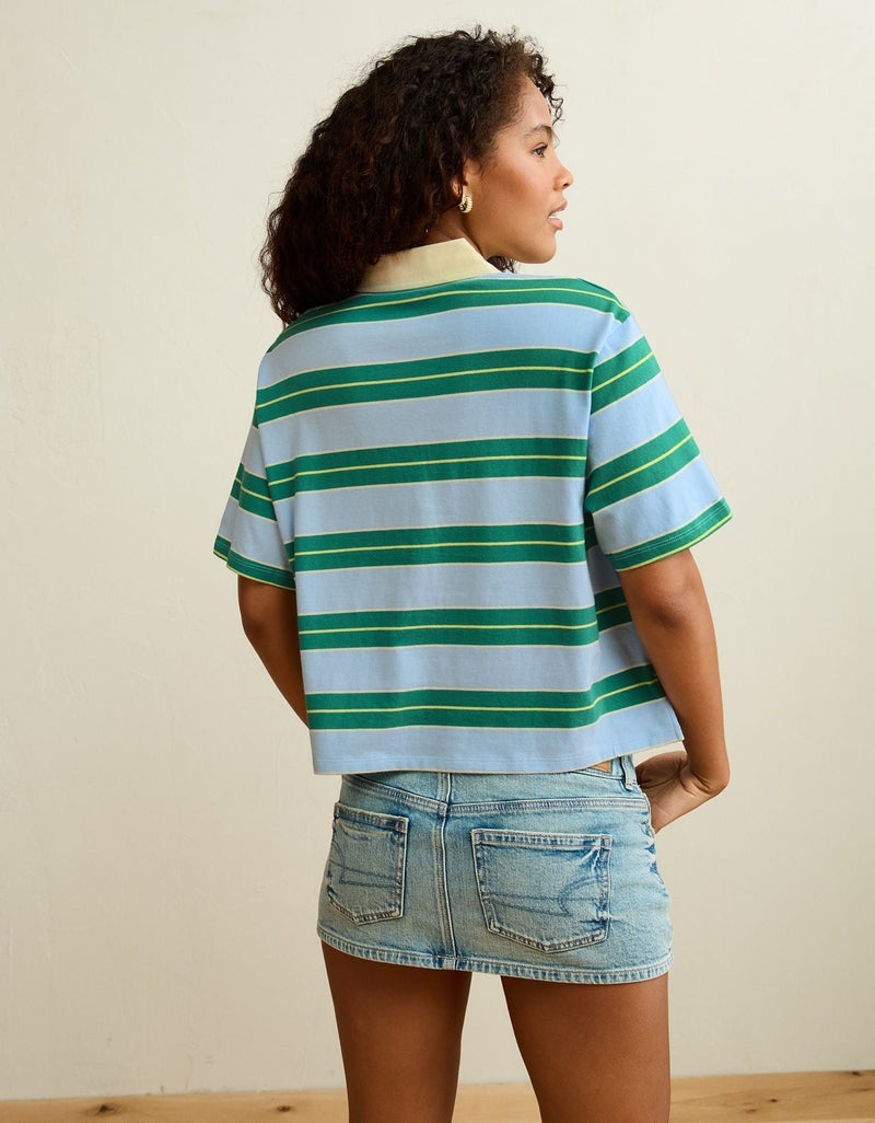 American Eagle AE Striped Polo T-Shirt - Image 3