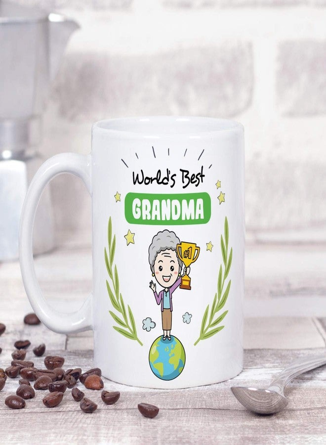 MUGFFINS Grandma Mug - World's best Grandma - Coffee Granny Mug for Breakfast Mothering Sunday/Birthday Presents for Grandmothers/Ceramic 11 oz - Image 2