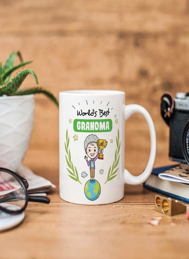 MUGFFINS Grandma Mug - World's best Grandma - Coffee Granny Mug for Breakfast Mothering Sunday/Birthday Presents for Grandmothers/Ceramic 11 oz - Image 3