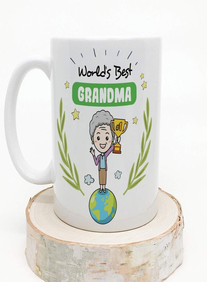 MUGFFINS Grandma Mug - World's best Grandma - Coffee Granny Mug for Breakfast Mothering Sunday/Birthday Presents for Grandmothers/Ceramic 11 oz - Image 4