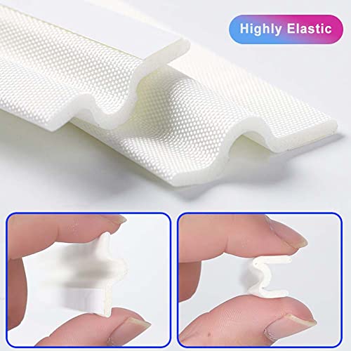 cuysfead 118 Inch Window Draft Stopper Foam Seal Strip Self Adhesive, Window Insulation Tape and Door Side Weather Stripping Soundproof, Door Bottom Sweep Noise Gap Blocker (White, T Shape) - Image 4